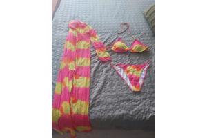 3 delig Bikini set roze geel XXL