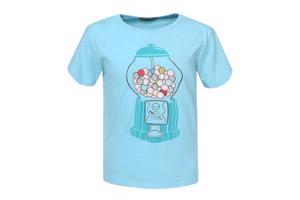 Glo-story t-shirt snoepmachine turquoise 116