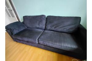 Donkerblauwe driezitsbank