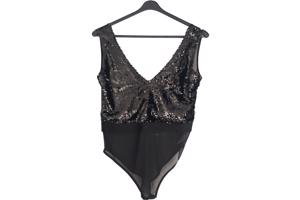 Glo-Story glitter lovers body zwart M/L