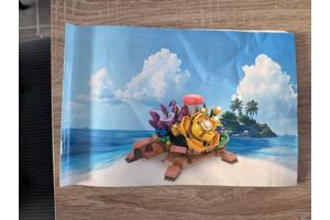 Creatieve bouwblokkenset - Schildpad en bloemen bouwset