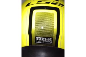 KLAPHELM merk LS knalgeel