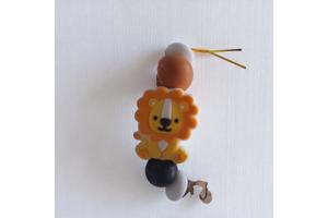 Gepersonaliseerde naam speenkoord oranje leeuwtje