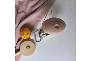 Gepersonaliseerde naam speenkoord oranje leeuwtje