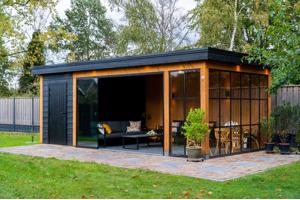 Maatwerk- Douglas houten bijgebouwen, tuinhuisjes
