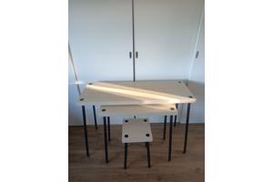 Ikea Fridnäs, twee tafels en één kruk