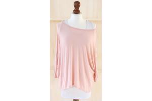 2in1 shirt wit/zwart, zwart/wit of roze/wit,  1 maat (nieuw)