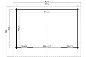 NIEUW Modern tuinhuis Sussex 2 + Bifold Door 2600X1957