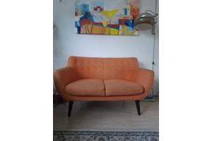 Retro Vintage oranje loveseat, tweezitter