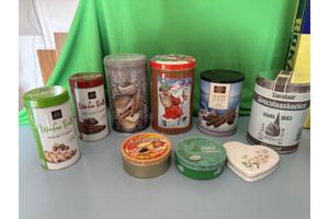 24 blikken, oud en nieuw, bus en blik, diverse soorten, loss