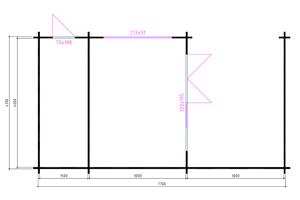 NIEUW Blokhut Wolfskap W4x3+3A