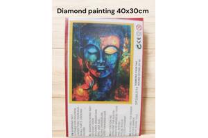 Diamond Painting Pakket - Boeddha veelkleurig - 40x30 cm - C