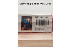 Diamond Painting Pakket - Boeddha veelkleurig - 40x30 cm - C