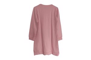 Sweat jurk strass steentjes roze L/XL