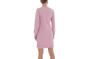 Sweat jurk strass steentjes roze L/XL