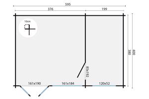 Blokhut - Tuinhuis Flow 2.0 | 40 mm | vuren onbehandeld