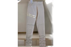 Holala stretchy legging creme goud glitter S/M