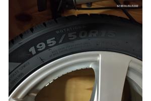 Te koop 4 winterbanden(nieuw)195/50R15 op alu velg steek 108