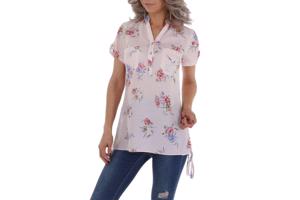 Metrofive bloemen tuniek shirt lichtroze S