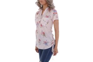 Metrofive bloemen tuniek shirt lichtroze S