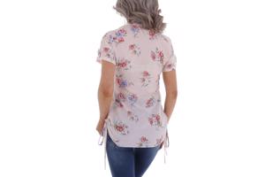 Metrofive bloemen tuniek shirt lichtroze S