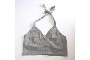 2 delige zomer set rok + top geruit groen L