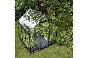 Tuinkas Qube 66, zwart gecoat