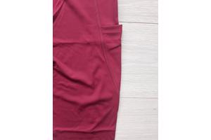 Fashion stretchy sport broek hoge taille wijnrood S/M