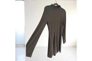 Khaki groene stretchy jurk 2XL/44