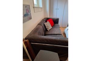 Leren Bank en fauteuil le Corbusier