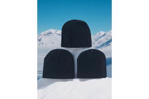 set van 3x glitter skull mutsen