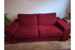 Tweezitsbankje rood