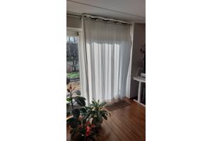 6x Witte gordijndelen