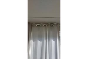 6x Witte gordijndelen