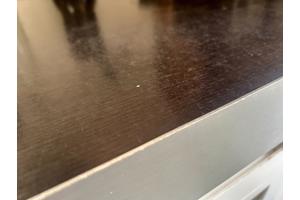 Massief grenen aanrechtblad + spoelbak + kraan