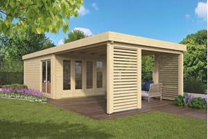 Blokhut - Tuinhuis Casper | 58 mm | vuren onbehandeld