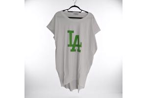 Shirt jurk LA wit groen one size