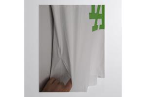 Shirt jurk LA wit groen one size