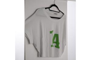 Shirt jurk LA wit groen one size