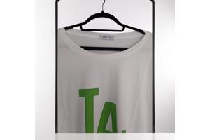 Shirt jurk LA wit groen one size