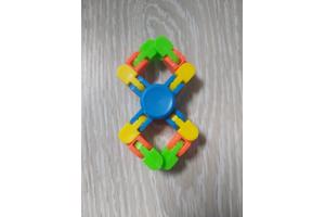 Flexibele Fidget Spinner blauw meerkleurig