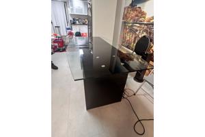 Glazen graniet tafel - uitschuifbaar - 6-8 personen