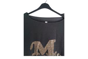 Sweat jurk motorcycle strass steentjes grijs XL/XXL