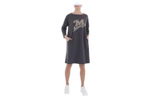 Sweat jurk motorcycle strass steentjes grijs XL/XXL