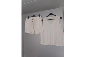 2 delige dames set creme XXL