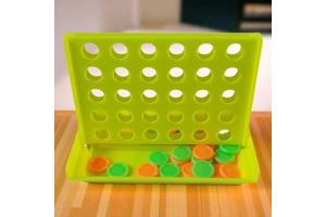 4 op een rij spel , geel mini 7,5cm x 4,5cm