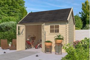 Type constructie: blokhut met winddichte 3D hoekverbinding A