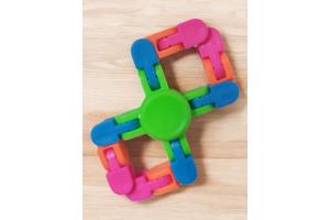 Flexibele Fidget Spinner groen meerkleurig