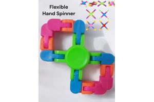 Flexibele Fidget Spinner groen meerkleurig