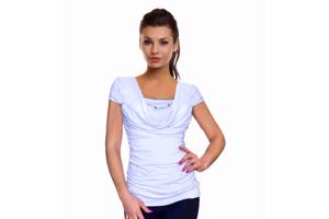 Shirt met sierketting, 1 maat 34,36,38,40, lila/wit (nieuw)